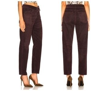 Jean Atelier Plum Corduroy Flip Pants High Waisted Purple Pant women's size 26 2